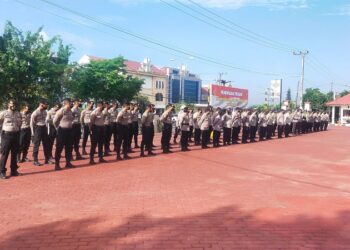 Dalam Rangka Peringatan Wafatnya Isa Almasih Polres Bontang Terjunkan 153 Personil, Amankan 46 Gereja