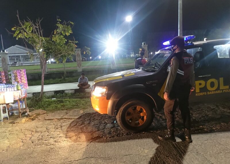 Cegah Gangguan Kamtibmas, Samapta Polres Bontang laksanakan Patroli Malam hari,