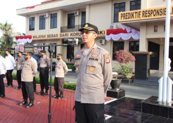 Jam Pimpinan, Kapolres Bontang Pimpin Apel Pagi