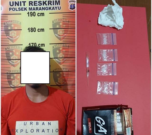 Simpan Sabu Dalam Rokok Seorang Pria Di Tangkap Polsek Marang Kayu