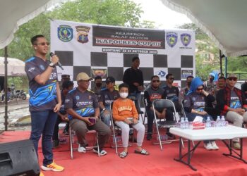 Polres Bontang Gelar Lomba Road Race Kejurprov Balap Motor Kapolres Cup III