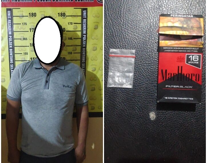 Polsek Bontang Selatan Tangkap Seorang Pria Simpan Sabu Didalam  Rokok