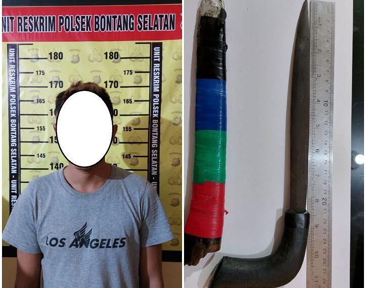 Polsek Bontang Selatan Amankan Seorang  Pelaku Penganiayaan Menggunkan Sajam