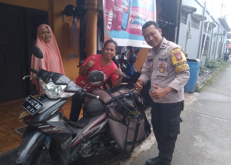 Jalin Kemitraan Dengan Warga, Bhabinkamtibmas Polsek Bontang Utara Laksanakan Sambang Kunjung