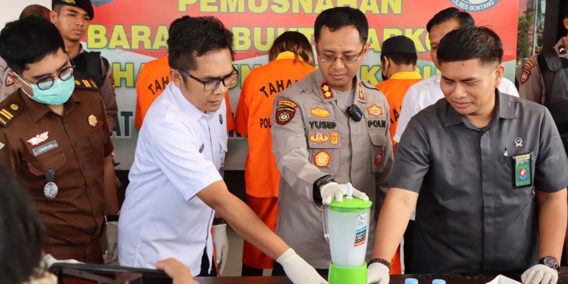 Polres Bontang Musnahkan Narkoba Jenis Sabu dari Dua Kasus