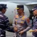 Kapolda Kaltim Hadiri Penjemputan KSAL di Lanud Dhomber Balikpapan