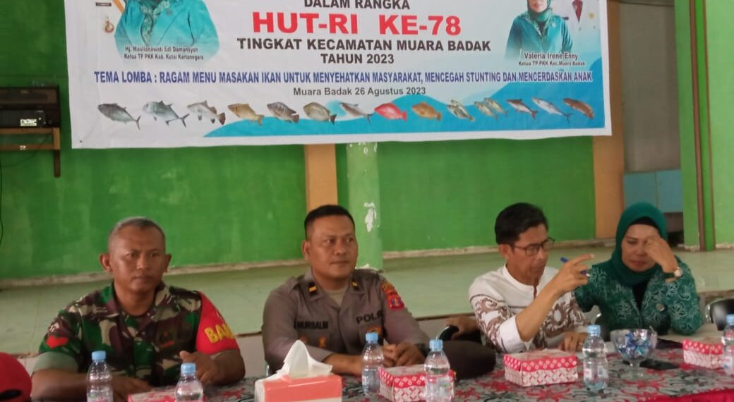 Dukung Kecamatan Muara Badak Bebas Stunting Kanit Samapta Polsek Muara Badak Hadiri Lomba Masak Serba Ikan