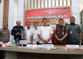 Polda Kaltim Gelar Pemusnahan Barang Bukti Narkotika Jenis Ganja Sebanyak 303,73 Gram