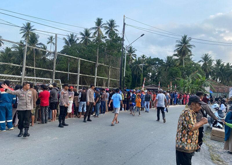 Amankan Pertandingan Final Sepak Bola Tanjung Limau Cup V Polsek Muara Badak Libatkan Panitia dan Masyarakat Setempat