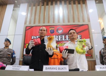 Berhasil Amankan 3.073 Gram Sabu, Polda Kaltim Gelar Press Release