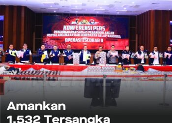 Amankan 1.532 Tersangka Penyalahgunaan Narkoba #JagaKedaulatanNegeri