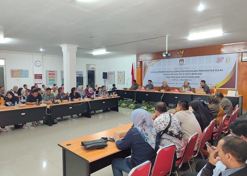 Sat Intelkam Polres Bontang Monitoring Rakaor Persiapan Pembentukan KPPS Pada Pemilihan Umum Tahun 2024