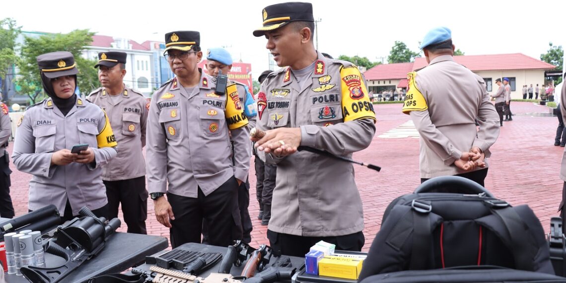 Cek Kekuatan Satuan, Polres Bontang Gelar Personil, Sarpas dan Almatsus