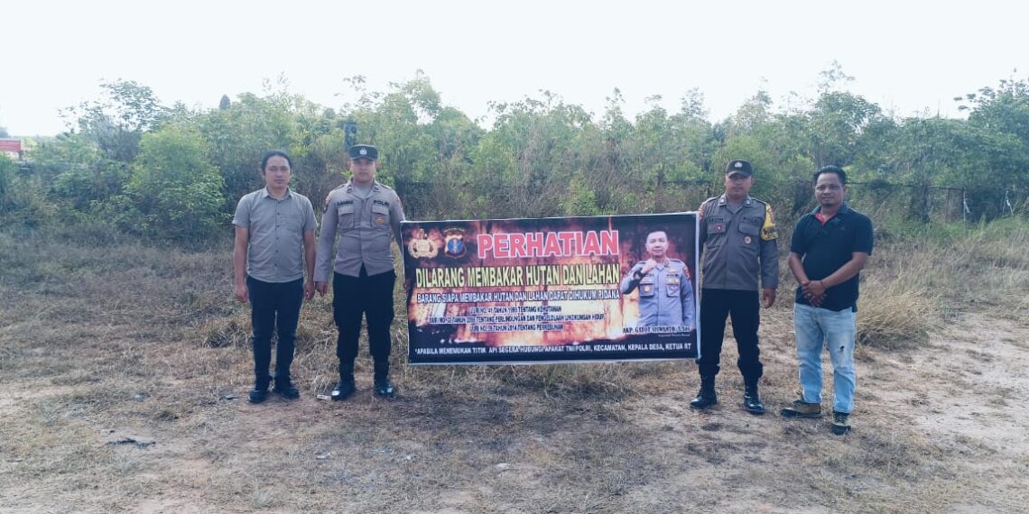 Dampak Cuaca Ekstrim, Polsek Muara Badak Intensifkan Patroli Dialogis Cegah Karhutla