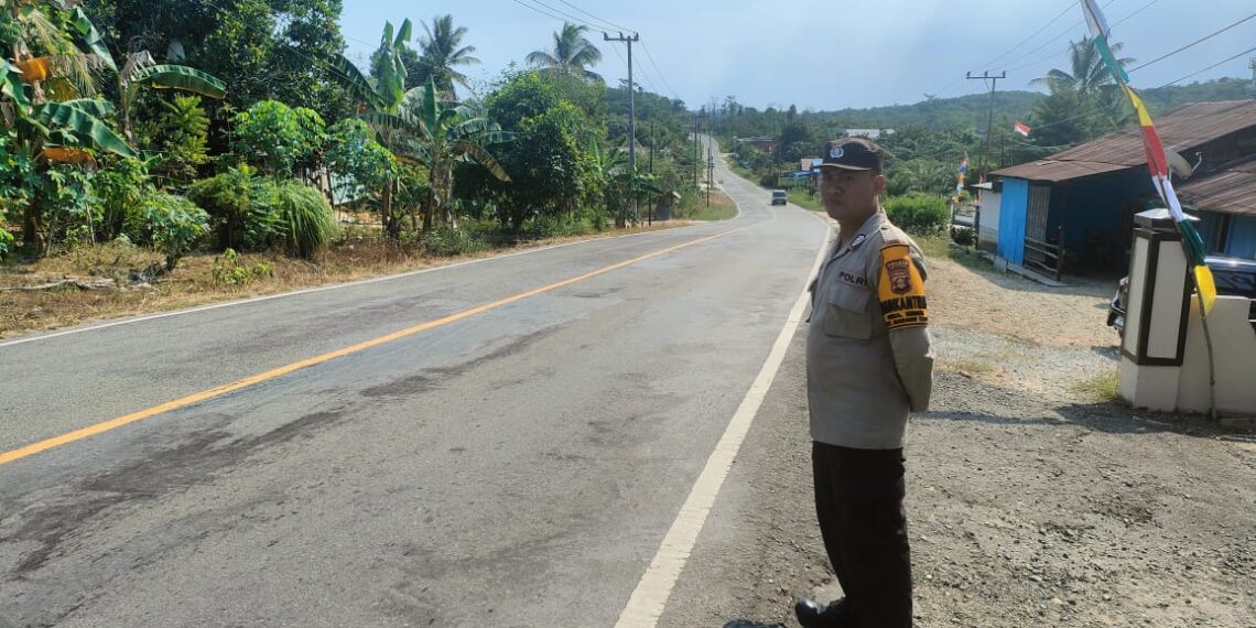 Amankan arus balik Lebaran, Polres Bontang tetap siagakan Personil di Pos Pam Perangat