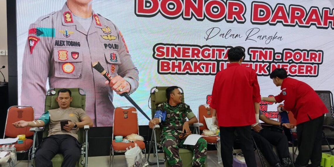 Polres Bontang Gelar Donor Darah untuk Meningkatkan Sinergitas TNI – Polri dalam Bhakti Untuk Negeri