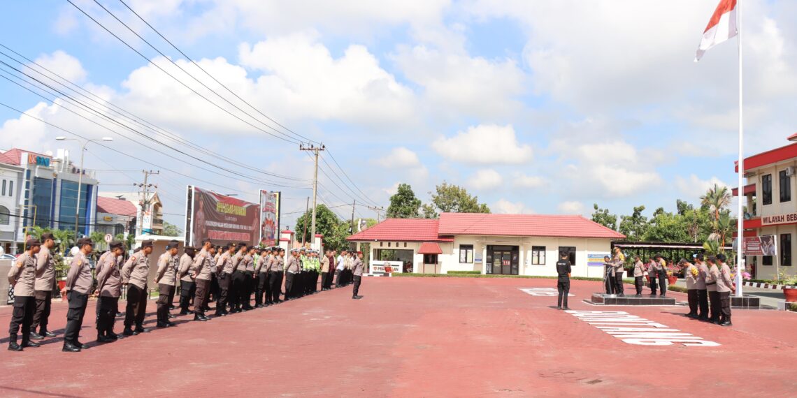 Kesiapan Memasuki Tahapan Pilkada, Polres Bontang Laksanakan Apel Siaga
