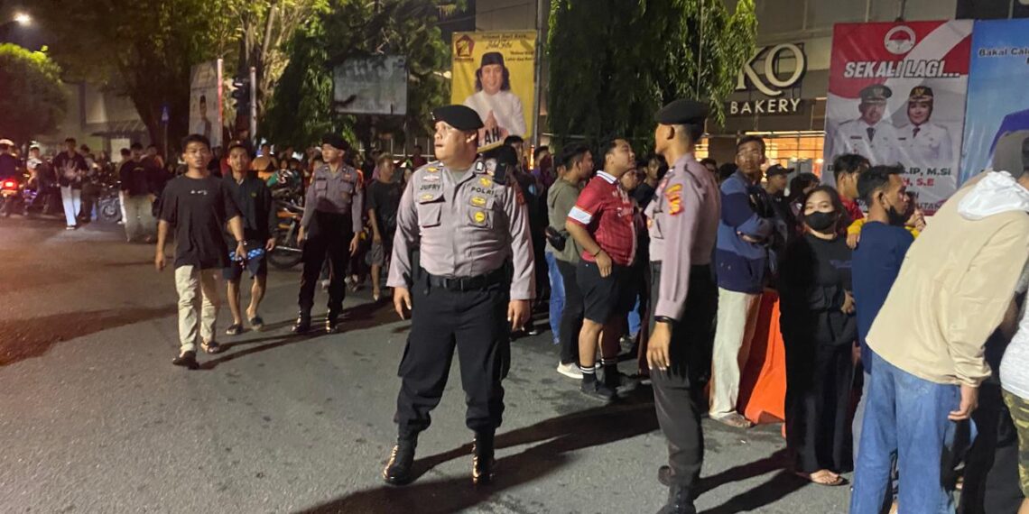 Pastikan Aman, Polres Bontang Gelar Pengamanan Nobar Semi Final Piala Asia U-23