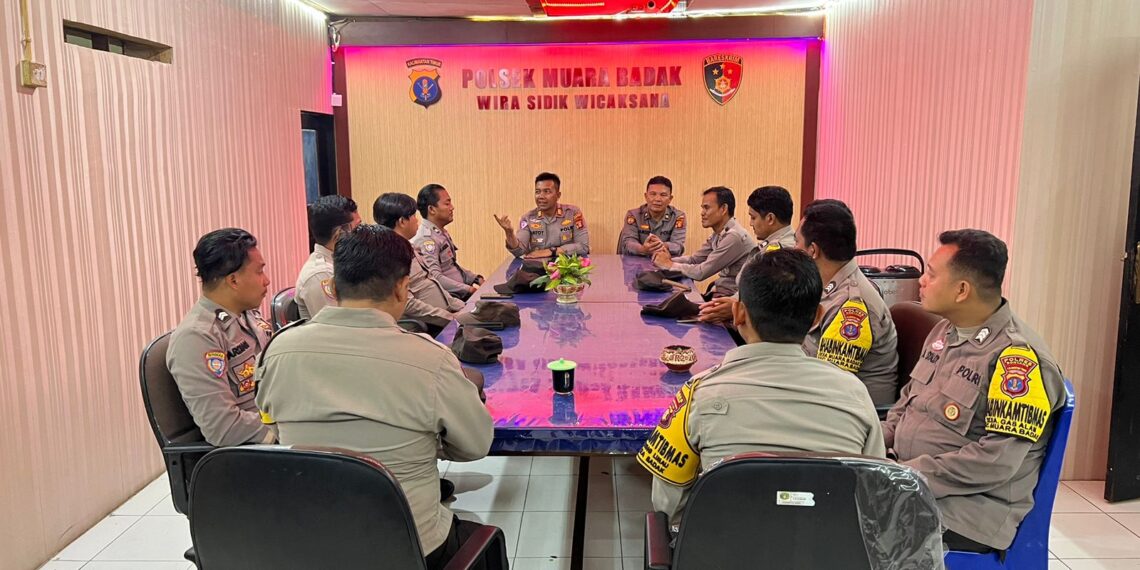 Evaluasi Kinerja Personil, Polsek Muara Badak gelar Anev mingguan