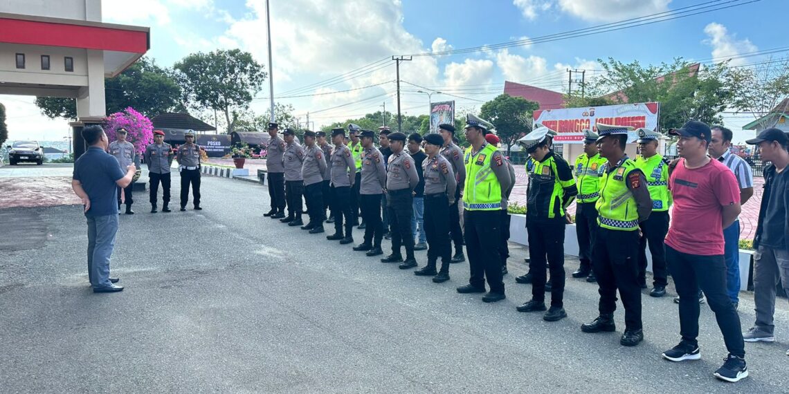 Antisipasi Kerawanan Di Hari Libur, Polres Bontang Laksanakan Apel Siaga