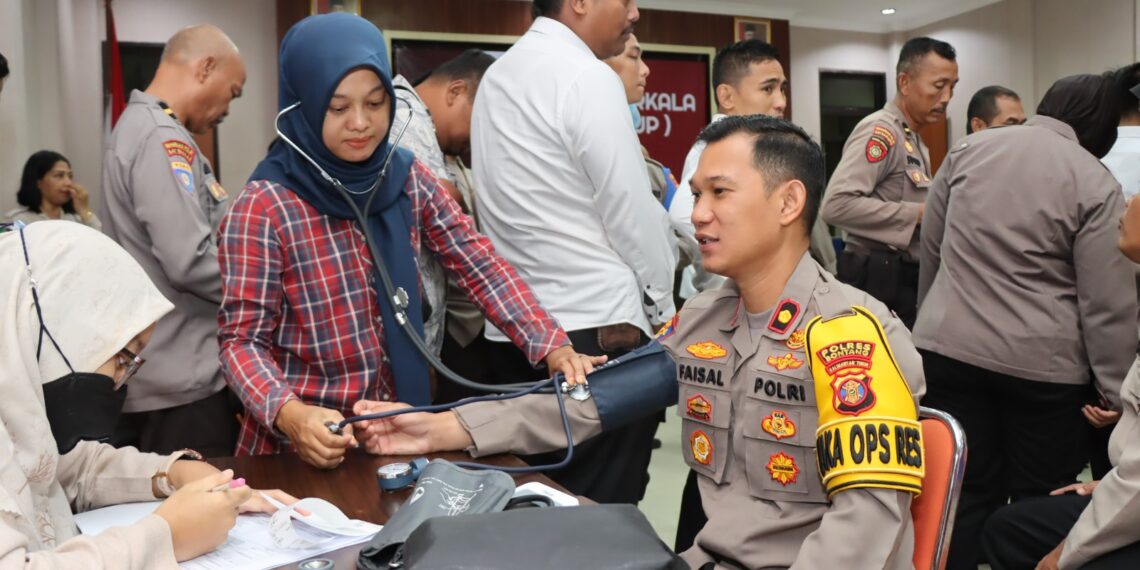 Cek Kesehatan Personil, Dokkes Polres Bontang laksanakan Rikkes berkala bagi Personil Dan ASN Polri