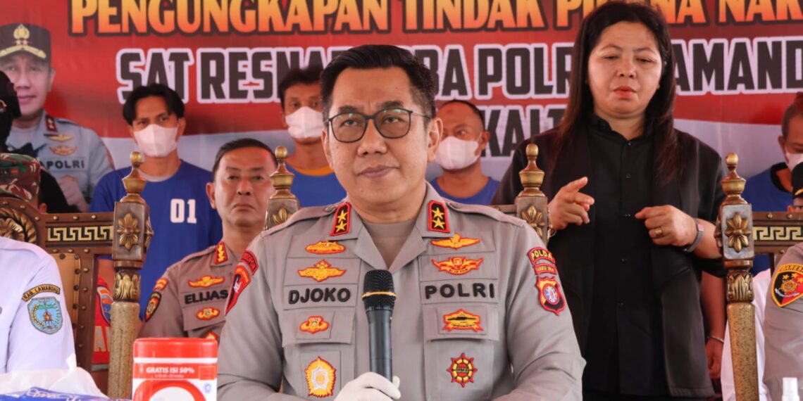 Kapolda Kalteng Pimpin Konferensi Pers, Hasil Pengungkapan 33,8 KG Narkoba di Wilayah Lamandau