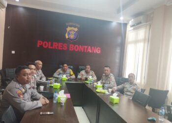 Polres Bontang Mengikuti Rakernis Baharkam Polri secara Virtual