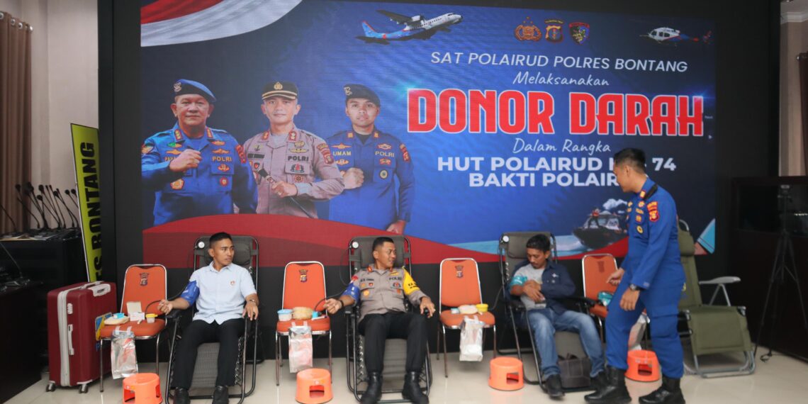 Peringati HUT Polairud, Polres Bontang gelar aksi Donor Darah demi kemanusiaan
