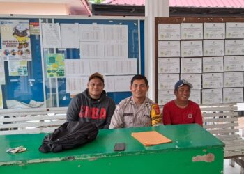 Bhabinkamtibmas Kelurahan Loktuan Aiptu Bambang Sumantri Laksanakan Cooling System dan Cipta Kondisi Jelang Sidang Pleno Pilkada Bontang
