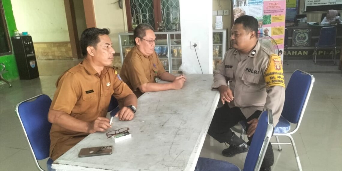 Bhabinkamtibmas Kelurahan Api-api Laksanakan Cooling System dan Silaturahmi dengan Kasi Ekobang