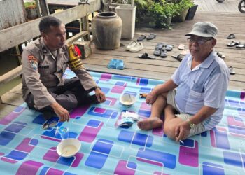 Bhabinkamtibmas Bontang Kuala Gelar Cooling System dan Sambang Warga Pasca Sidang Pleno Pilkada