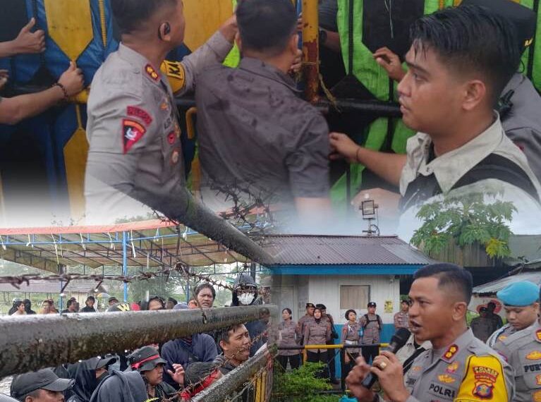 Aksi Unjuk Rasa di Muara Badak, Polisi lakukan tindakan Tegas Terukur