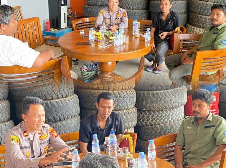 Cipta kondisi pasca unras, Polsek Muara Badak Lakukan Penggalangan dengan Ketua PPMB