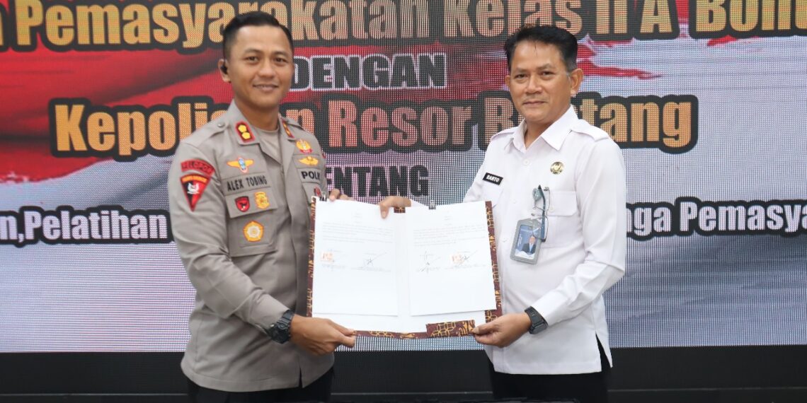 Pererat hubungan dan kerjasama, Polres Bontang dan Lapas Kelas II A Bontang Tandatangani MOU