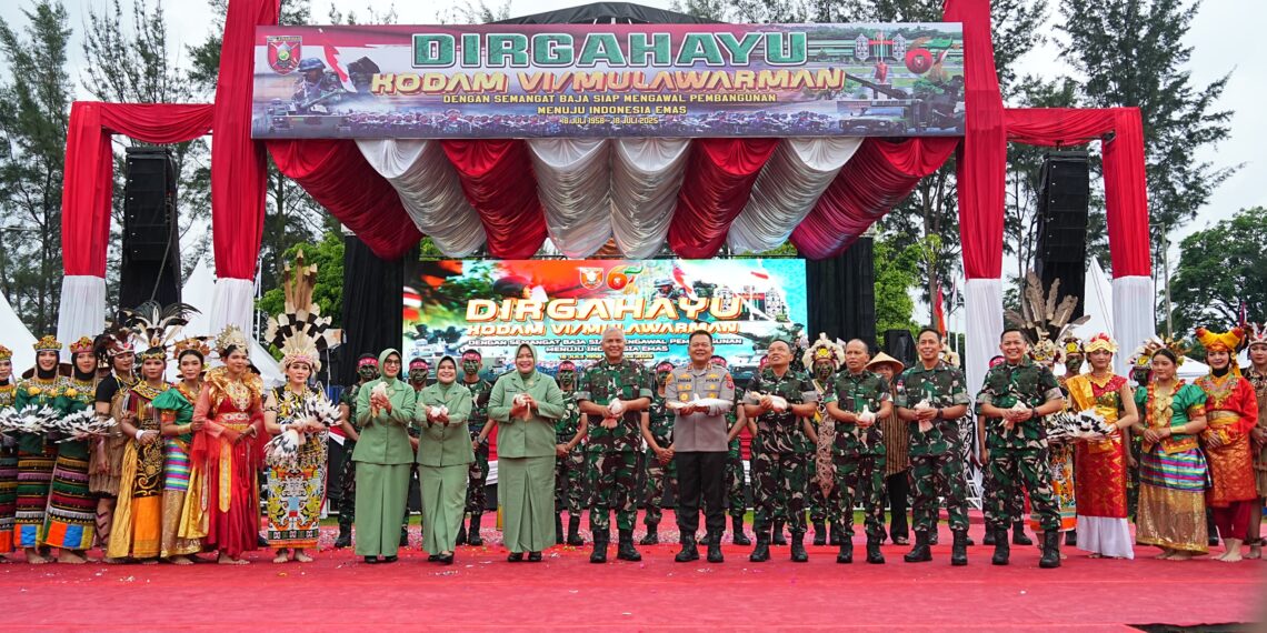 Wujud Sinergitas TNI-Polri, Kapolda Kaltim Hadiri Syukuran HUT ke-67 Kodam VI/Mulawarman