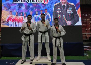 Ukir Prestasi, Bripka Edo dari Polda Kaltim Sumbang Dua Medali di Kejuaraan Taekwondo Nasional Kapolri Cup 2025