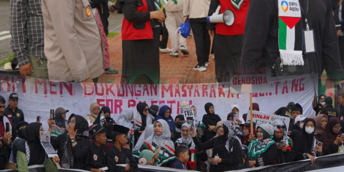 Pastikan kondusif, Kapolres Bontang Pimpin Langsung Pengamanan Kegiatan Aksi Bela Palestina