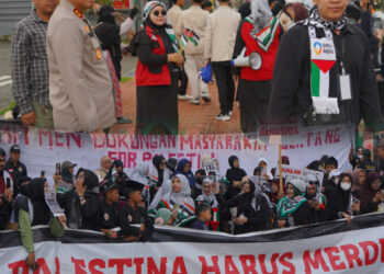 Pastikan kondusif, Kapolres Bontang Pimpin Langsung Pengamanan Kegiatan Aksi Bela Palestina