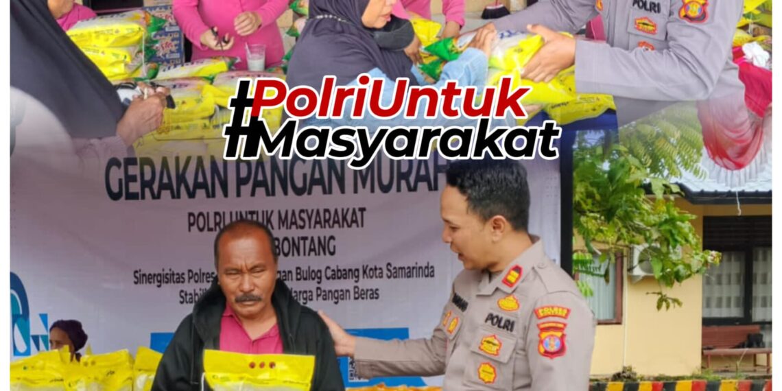 Harga Beras Bikin Lega, Polsek Muara Badak Hadirkan Gerakan Pangan Murah