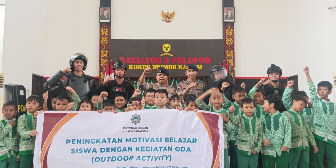 Batalyon B Pelopor Brimob Kaltim Terima Kunjungan Edukatif Siswa SD Integral Luqman Al Hakim, Tanamkan Semangat Cinta Tanah Air Sejak Dini