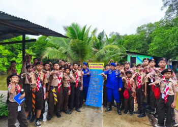 Personel Ditpolairud Polda Kaltim Jadi Pemateri Edukasi Mangrove di Jambore Pramuka Kota Balikpapan