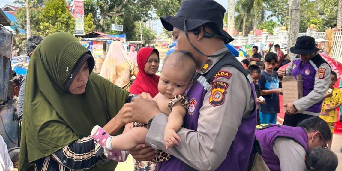 Tim Trauma Healing Polri Beri Dukungan Psikososial bagi Korban Banjir di Aceh Tamiang