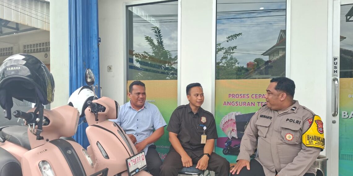 Bhabinkamtibmas Laksanakan Sambang Kunjung di Kantor Leasing BAF Tanjung Laut, Sampaikan Himbauan Kamtibmas