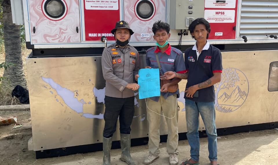 Polres Aceh Tamiang Terima Dua Unit Mesin Penghasil Embun Siap Minum dari Slog Polri