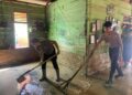 Brimob Polda Sumut Gotong Royong Bersihkan Rumah Warga Terdampak Banjir dan Longsor di Tapanuli Tengah