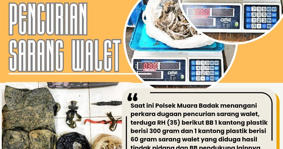 Polsek Muara Badak Amankan Terduga Pencurian Sarang Walet