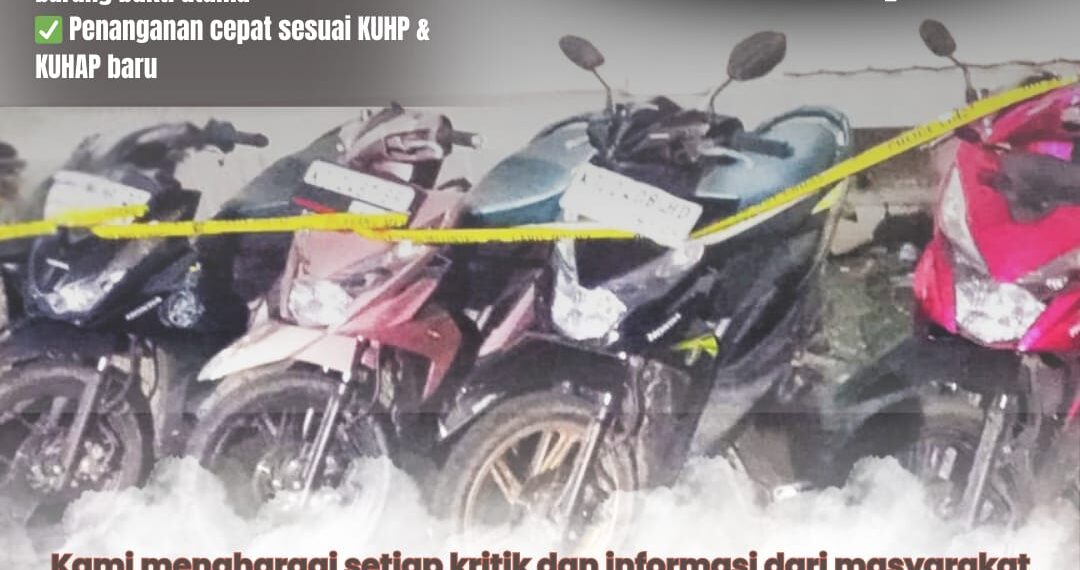 Kapolres Bontang Tegaskan Pelayanan Kepolisian Tetap Optimal, Respon dan Gerak Cepat Ungkap Dugaan Curanmor, 4 Unit Barang Bukti Diamankan